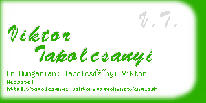 viktor tapolcsanyi business card